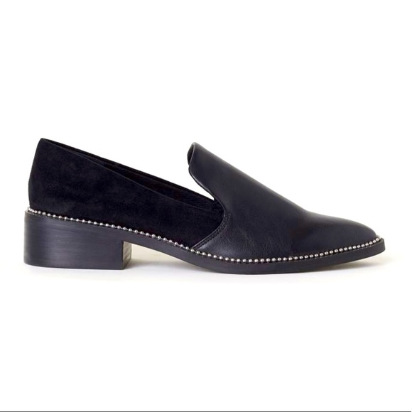 H&M Black Studded Loafers
